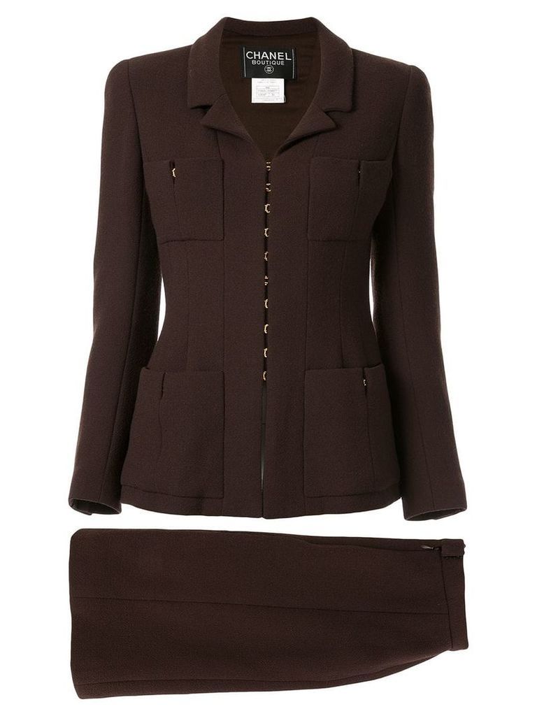 Chanel Pre-Owned two-piece skirt suit - Brown