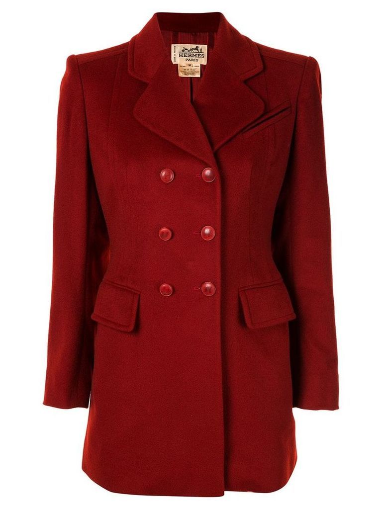 Hermès pre-owned double-breasted cashmere blazer - Red