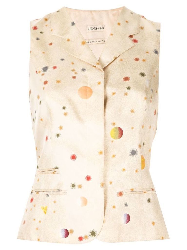 Hermès Pre-Owned x Margiela planets pattern waistcoat - White