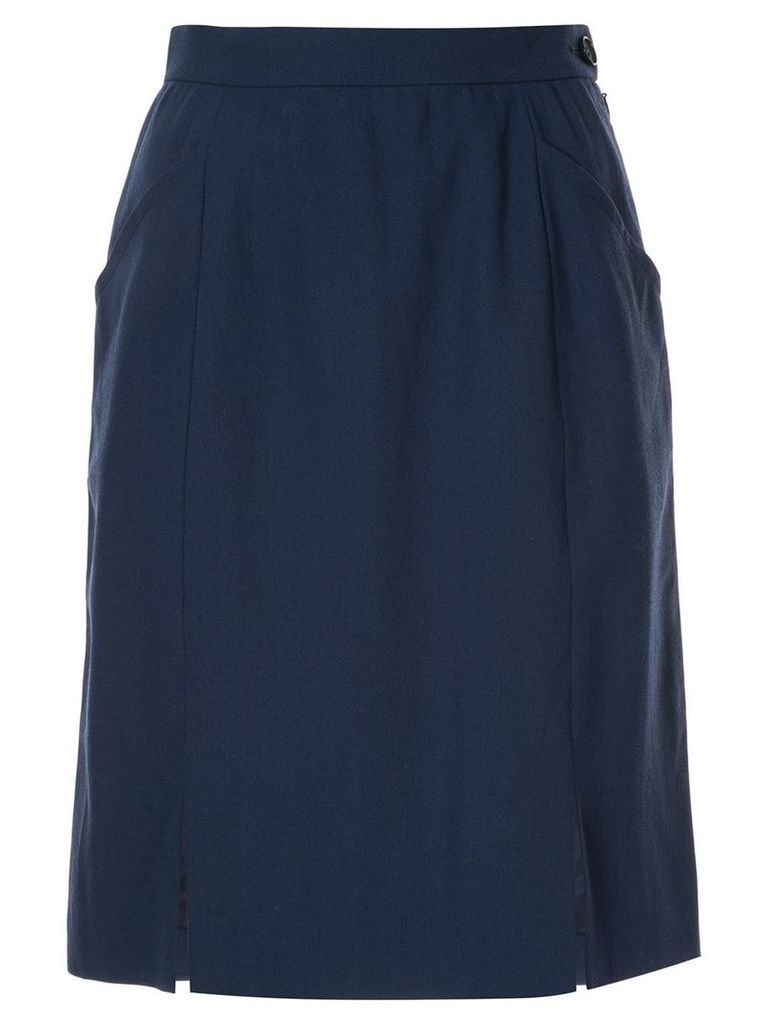 Yves Saint Laurent Pre-Owned straight short skirt - Blue