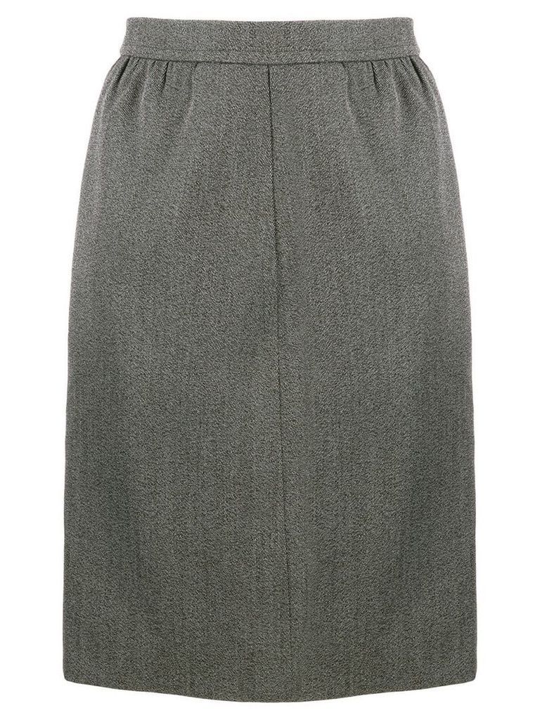 Yves Saint Laurent Pre-Owned 1980's straight tailored skirt - Grey
