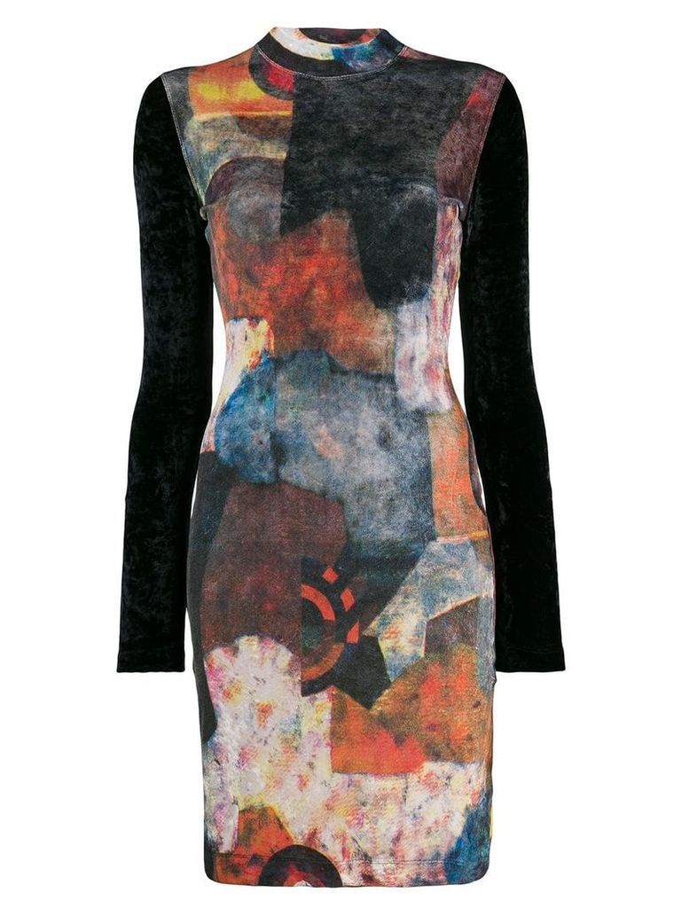 Jean Paul Gaultier Pre-Owned 1990's abstract print longsleeved dress -