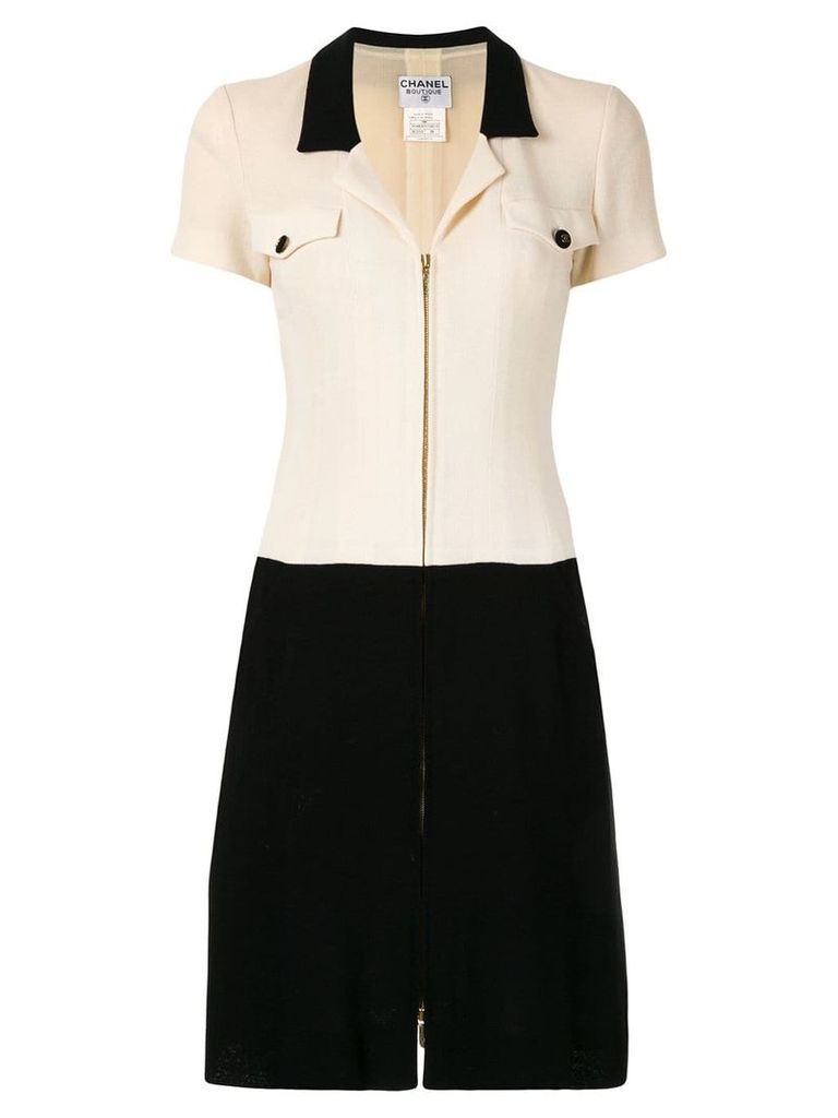 Chanel Pre-Owned zip-front dress - NEUTRALS