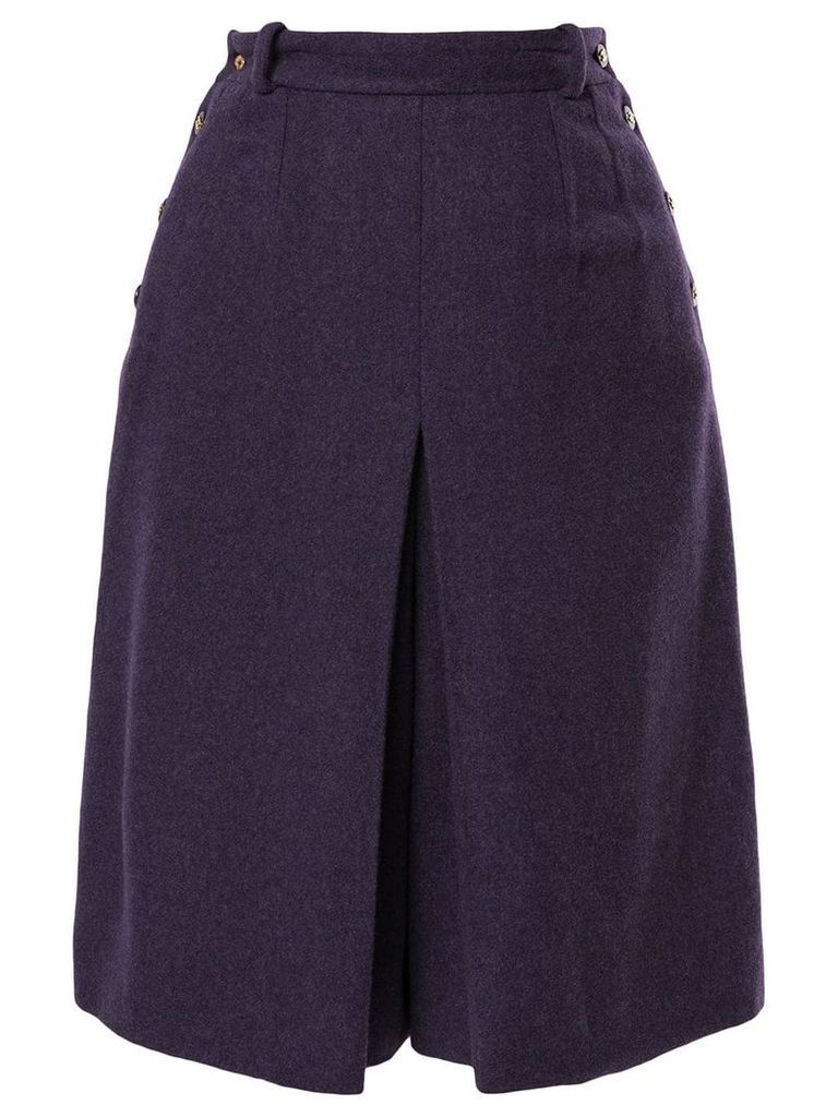 Chanel Pre-Owned high-waisted short skirt - PURPLE