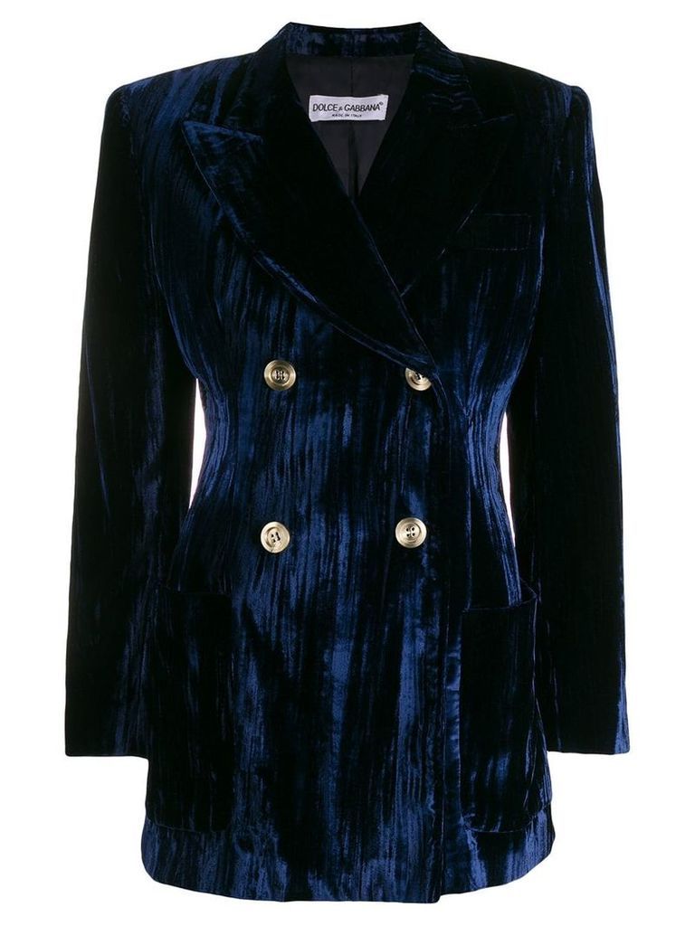 Dolce & Gabbana Pre-Owned 1990's ribbed velvet doublebreasted jacket -