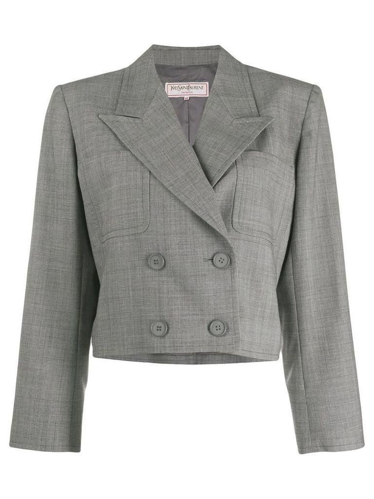 Yves Saint Laurent Pre-Owned 1980's cropped doublebreasted blazer -