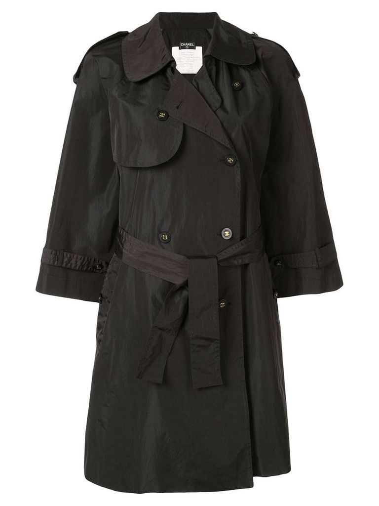 Chanel Pre-Owned Long Sleeve Coat Jacket - Black