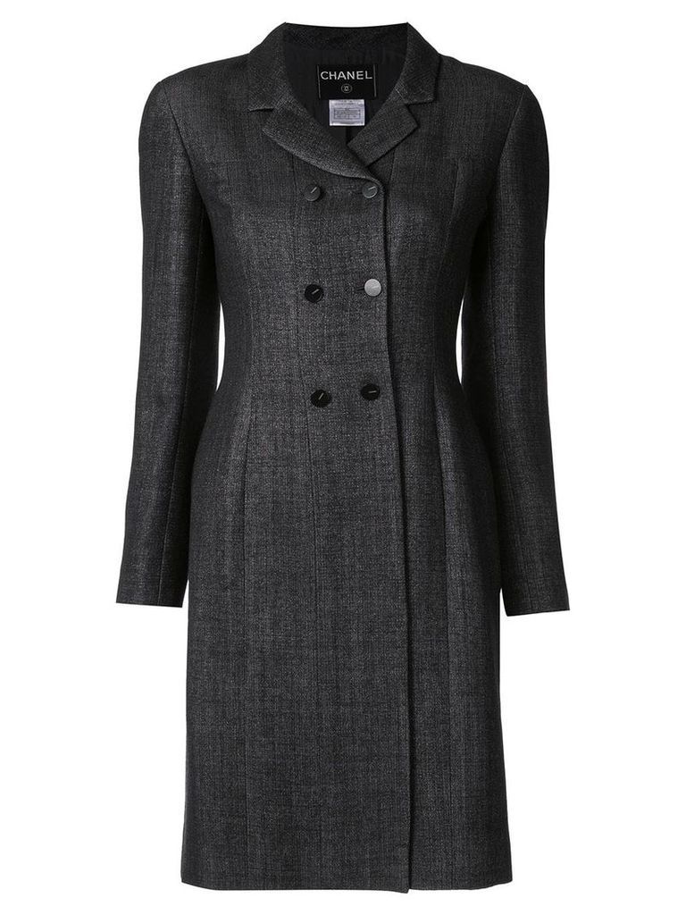 Chanel Pre-Owned Long Sleeve Jacket Coat - Grey