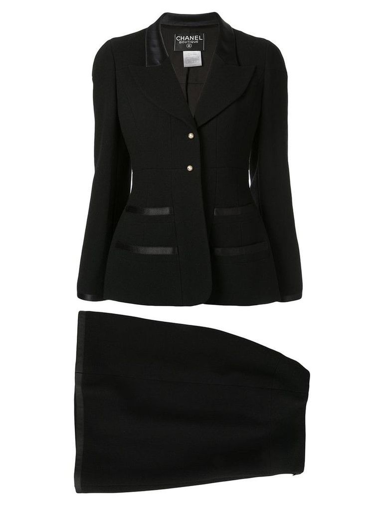 Chanel Pre-Owned jacket and skirt suit - Black