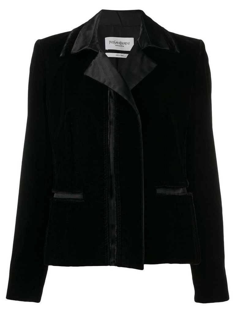 Yves Saint Laurent Pre-Owned 2000's contrasting details jacket - Black