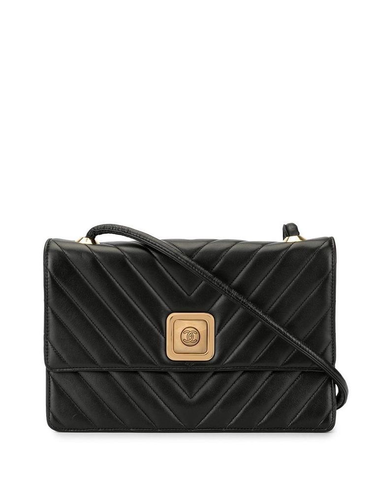 Chanel Pre-Owned V stitch crossbody bag - Black