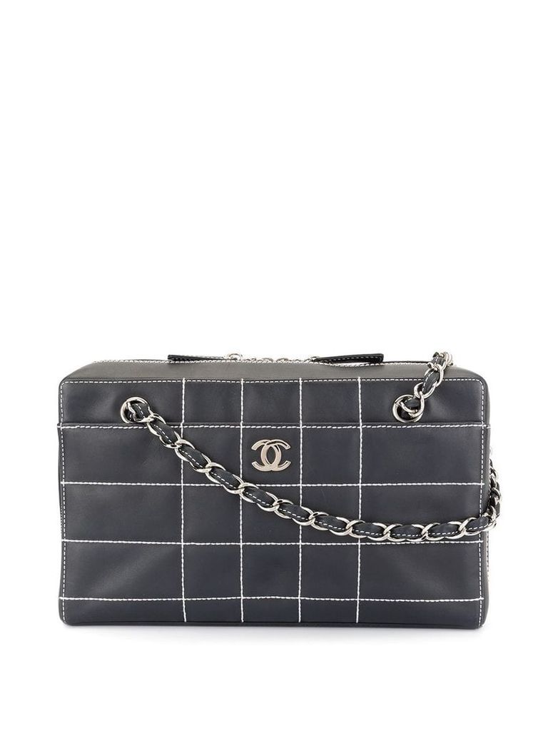 Chanel Pre-Owned Choco Bar Chain Shoulder Bag - Black