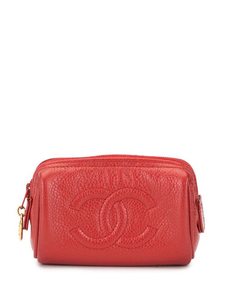 Chanel Pre-Owned CC Logos Mini Multi Pouch - Red