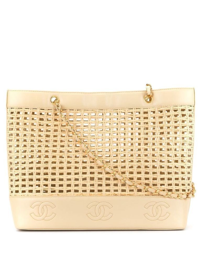 Chanel Pre-Owned basket chain shoulder bag - Brown