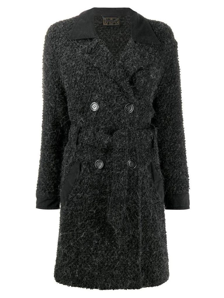 Fendi Pre-Owned 1990's double-breasted belted coat - Grey