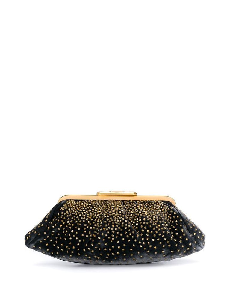 Fendi Pre-Owned 2000's bead embroidery stars clutch - Black