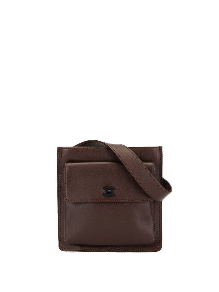 Chanel Pre-Owned logo plaque belt bag - Brown