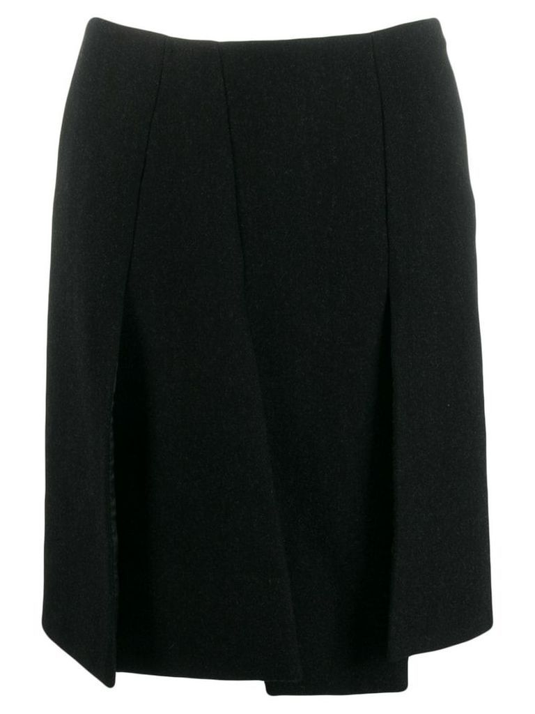Prada Pre-Owned 1990's front slit skirt - Black