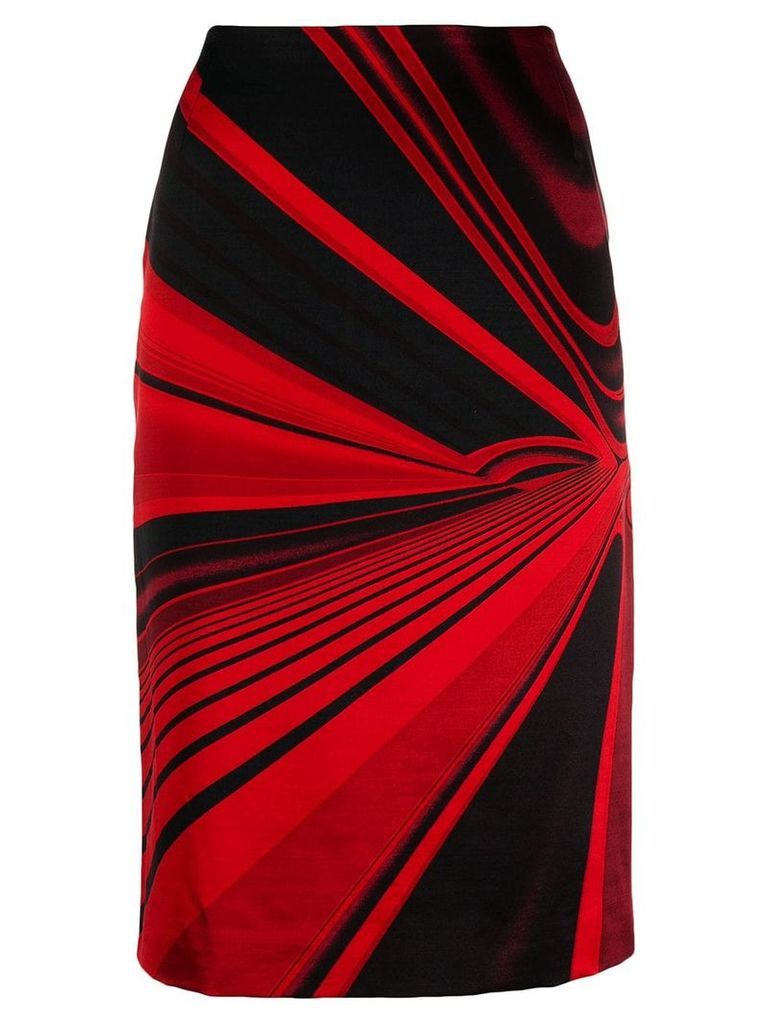Versace Pre-Owned 1990's abstract vector printed skirt - Red