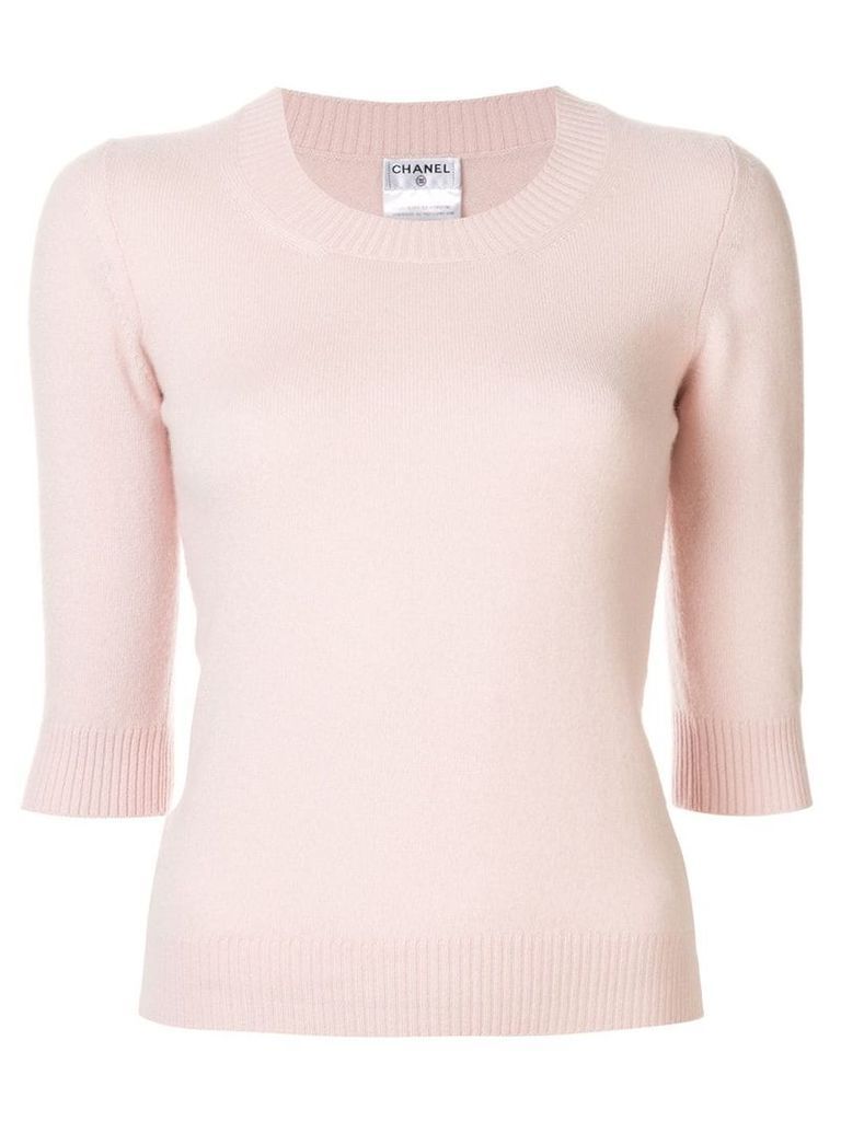 Chanel Pre-Owned knitted cashmere top - PINK