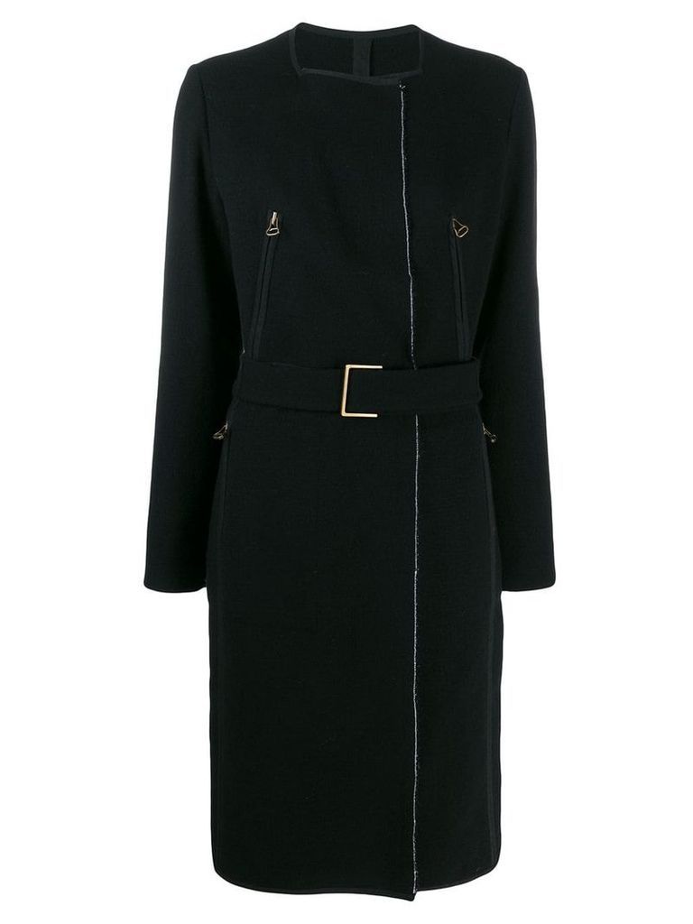 LANVIN Pre-Owned 2003's belted midi coat - Black