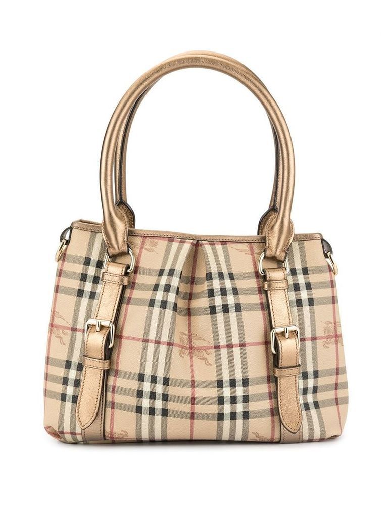Burberry Pre-Owned check tote bag - Brown