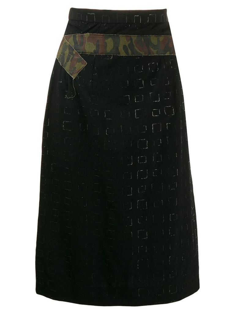 Comme Des Garçons Pre-Owned 2000's embossed squared belted skirt -
