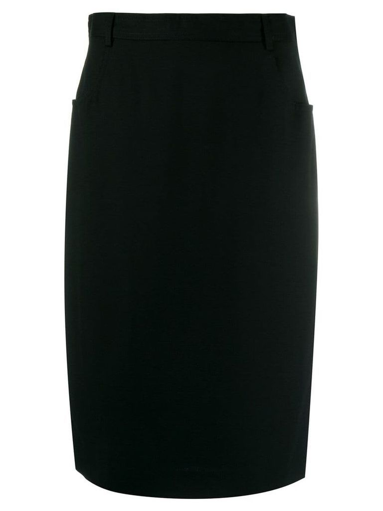 Ballantyne Vintage 1990's straight tailored skirt - Black