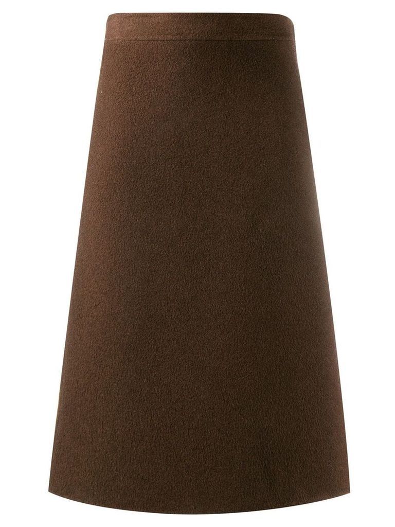 Salvatore Ferragamo Pre-Owned 1970's knee-length A-line skirt - Brown