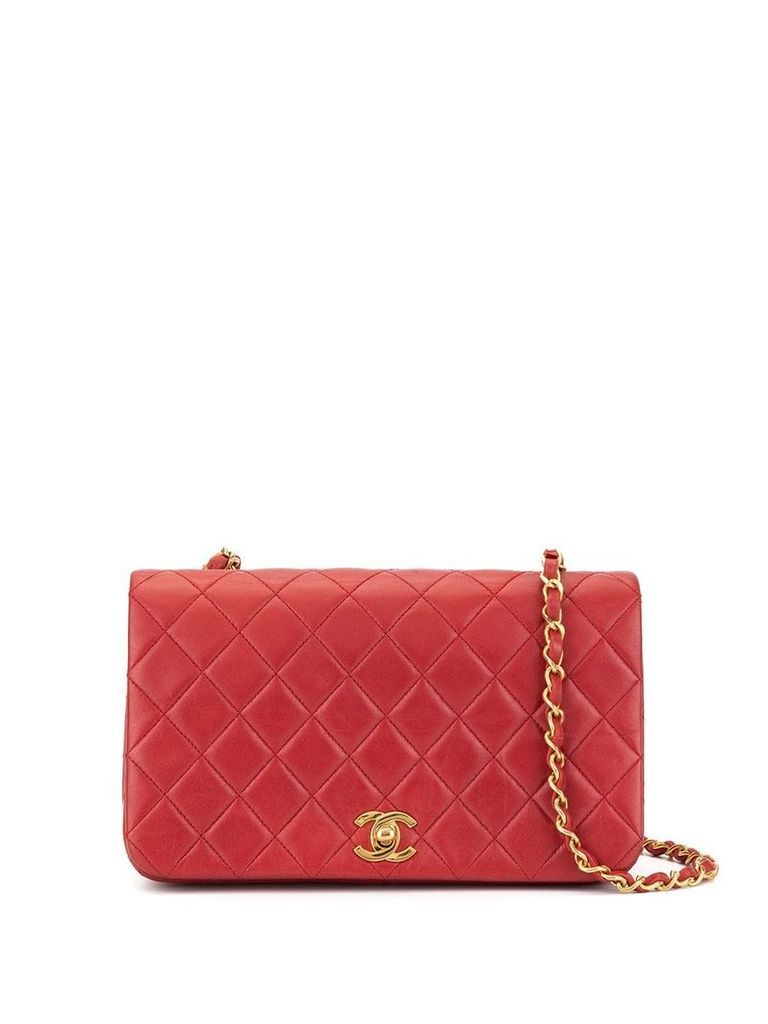 Chanel Pre-Owned quilted chain shoulder bag - Red