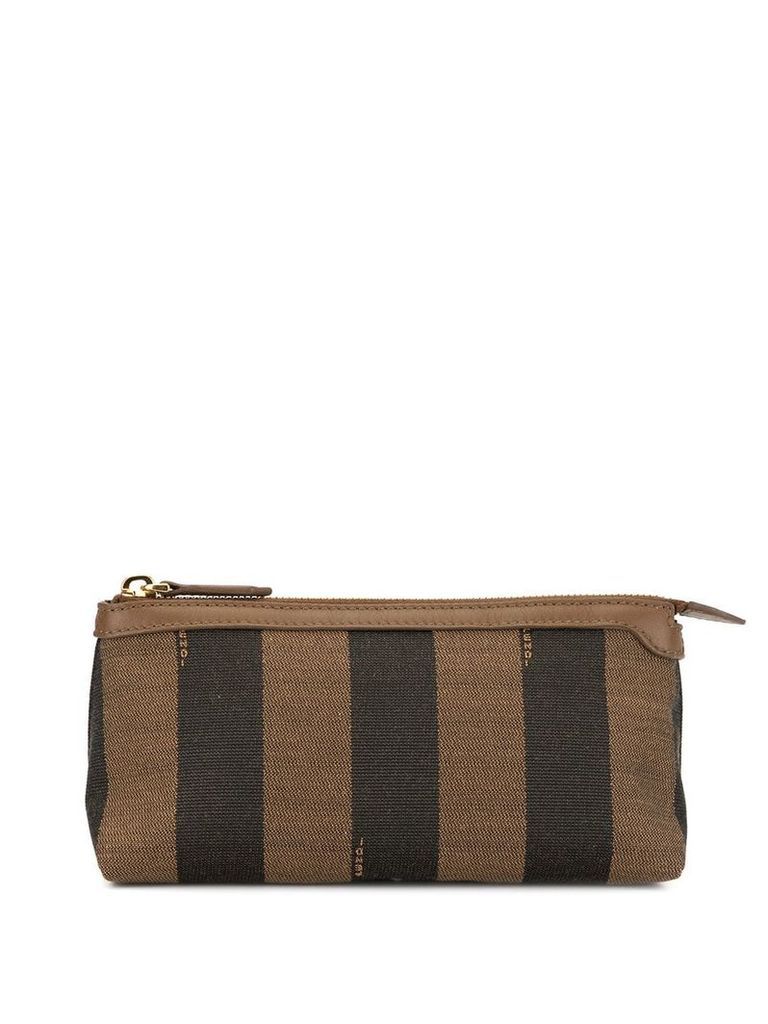 Fendi Pre-Owned Pequin Logo cosmetic pouch - Brown