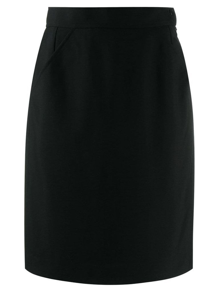 Yves Saint Laurent Pre-Owned 1980's straight skirt - Black