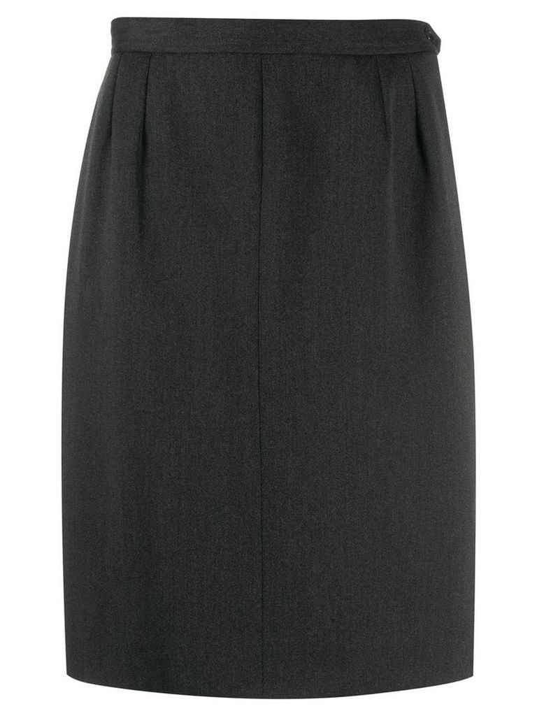 Yves Saint Laurent Pre-Owned 1980's straight skirt - Grey