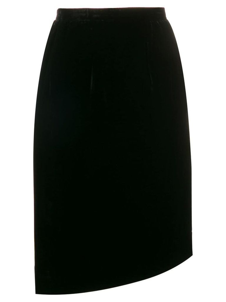 Valentino Pre-Owned 1990's gathered asymmetric skirt - Black