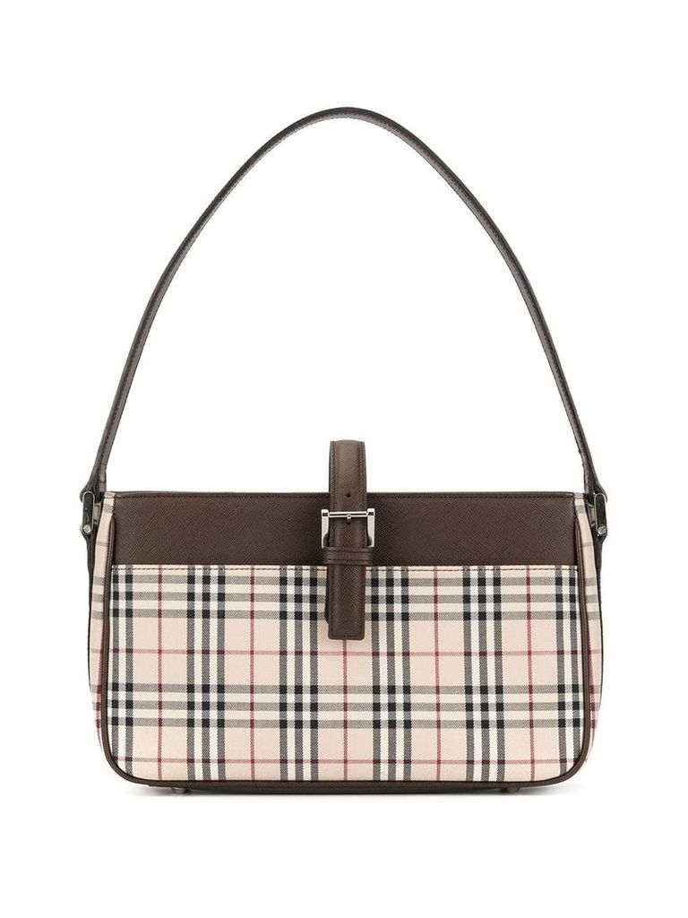 Burberry Pre-Owned check shoulder bag - Brown