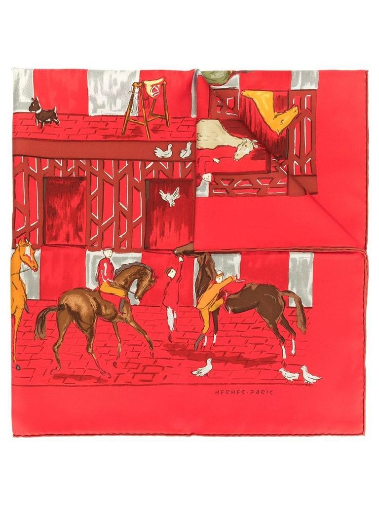 Hermès Pre-Owned Les Boxes scarf - Red