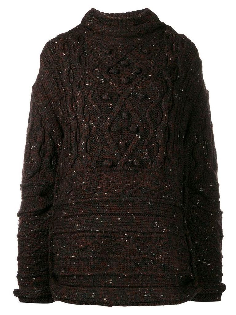 Jean Paul Gaultier Pre-Owned '1990s cable knit sweater - Brown