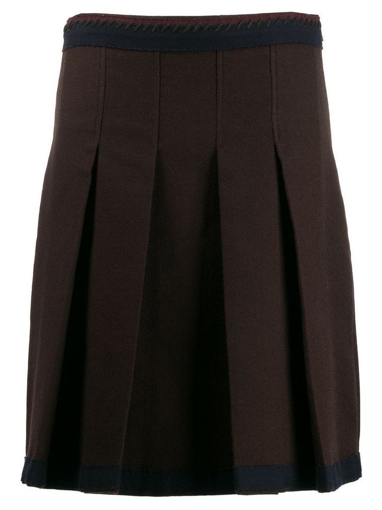 Prada Pre-Owned '1990s pleated skirt - Brown