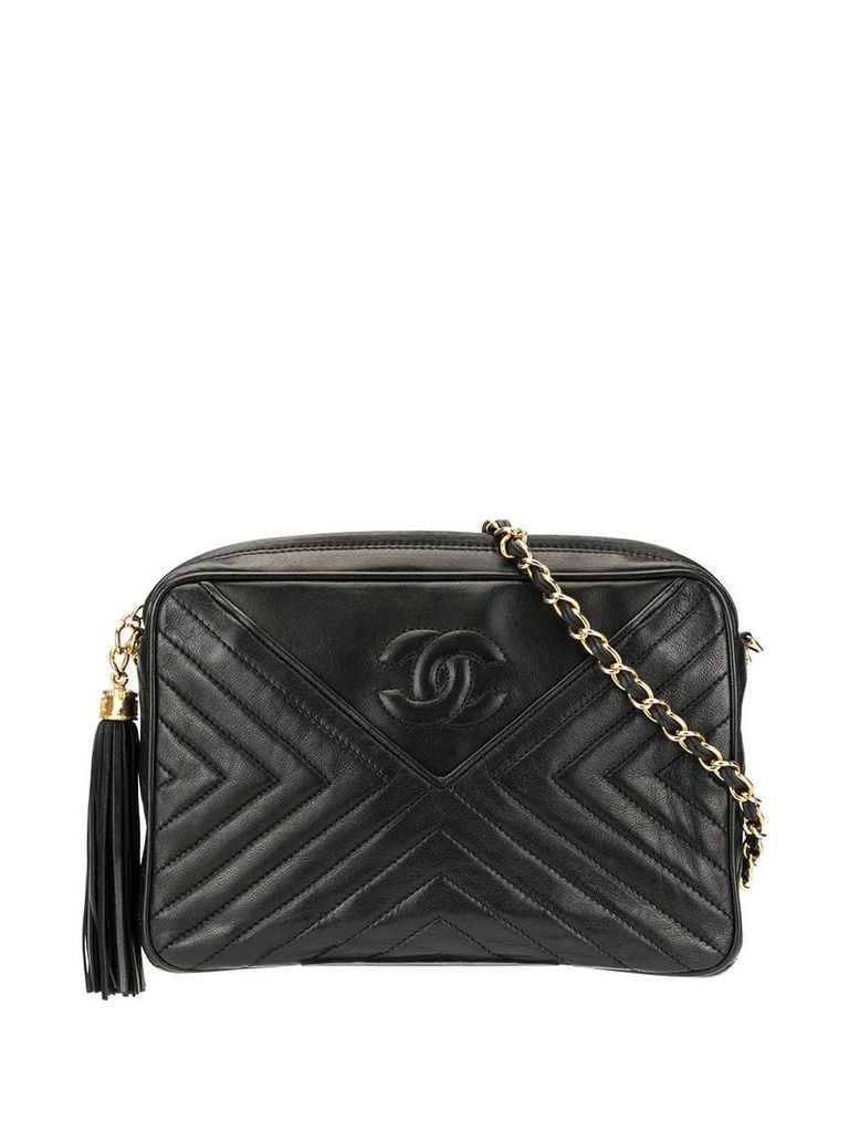 Chanel Pre-Owned V Stitch Tassel Chain bag - Black