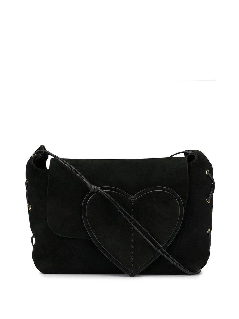Gucci Pre-Owned heart patch shoulder bag - Black