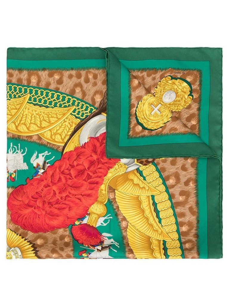 Hermès Pre-Owned Casques et Plumets scarf - Green