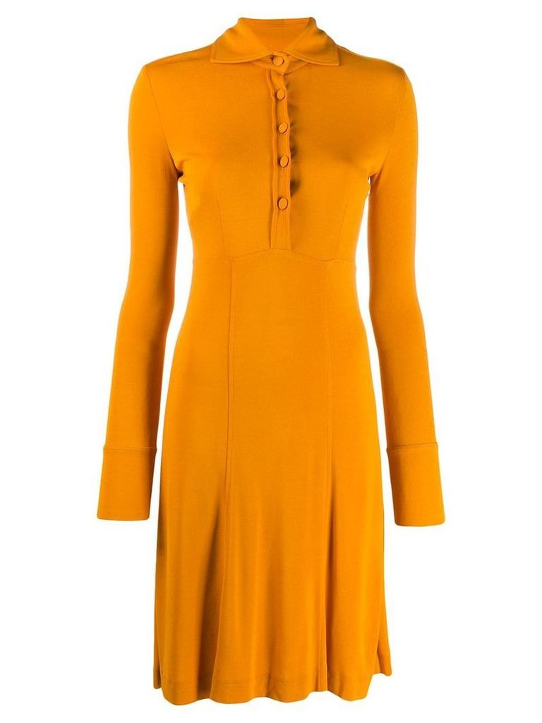 Romeo Gigli Pre-Owned 1990's fitted A-line dress - Yellow