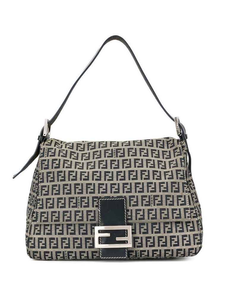 Fendi Pre-Owned Zucca pattern Mamma Baguette shoulder bag - Black