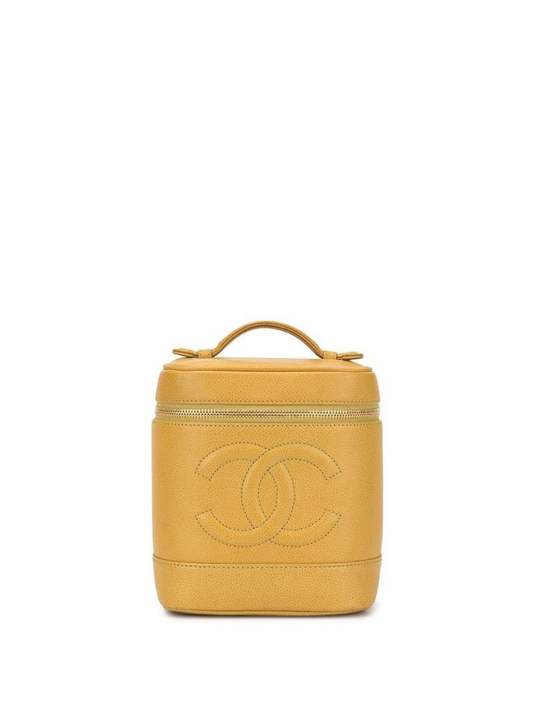 Chanel Pre-Owned cosmetic logo tote - Yellow