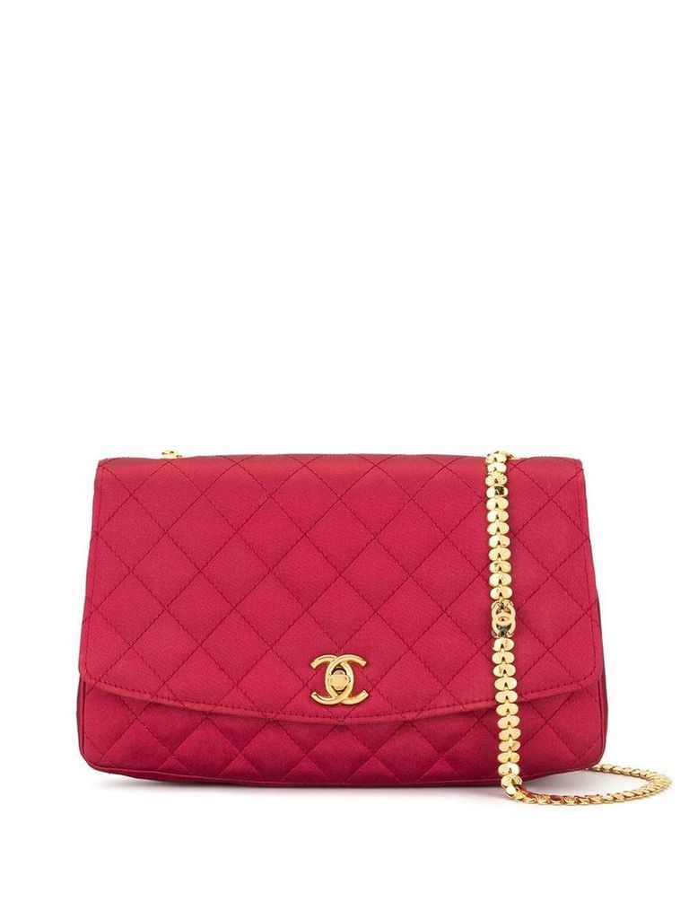 Chanel Pre-Owned diamond quilted chain shoulder bag - PINK