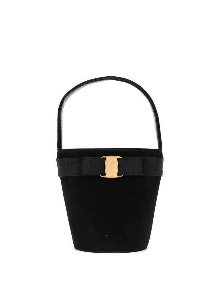 Salvatore Ferragamo Pre-Owned Vara Bow bucket bag - Black