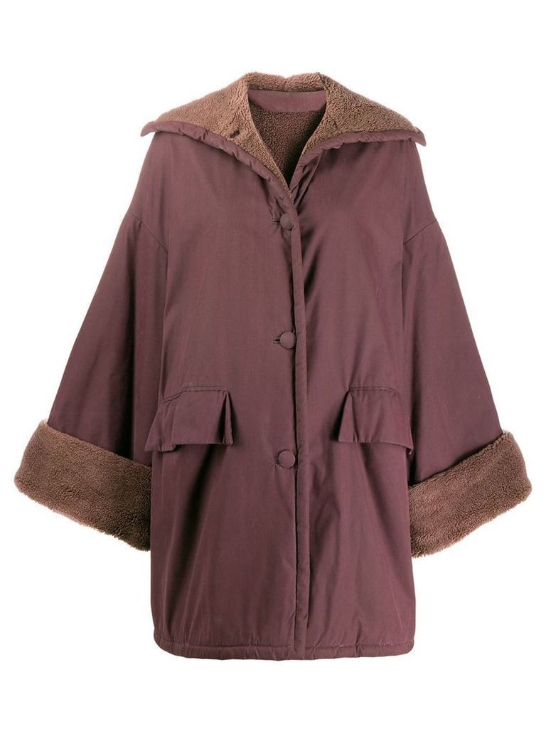 Romeo Gigli Pre-Owned 1990's loose padded coat - PURPLE