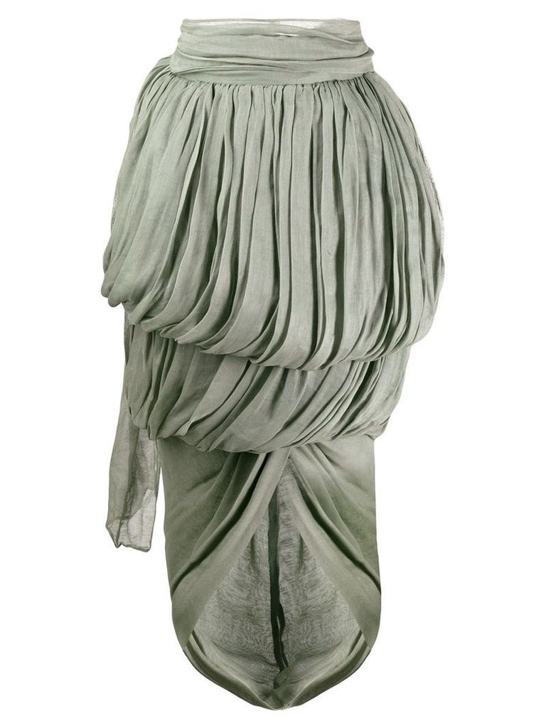 Romeo Gigli Pre-Owned 1990's draped midi skirt - Green