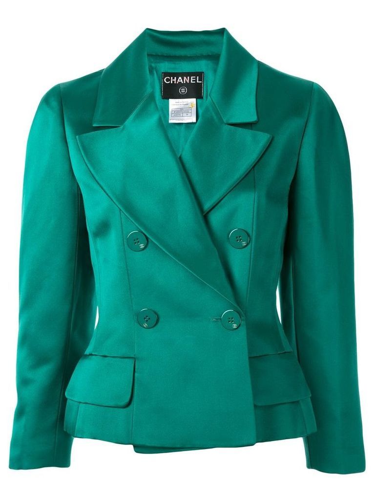 Chanel Pre-Owned double breasted blazer - Green