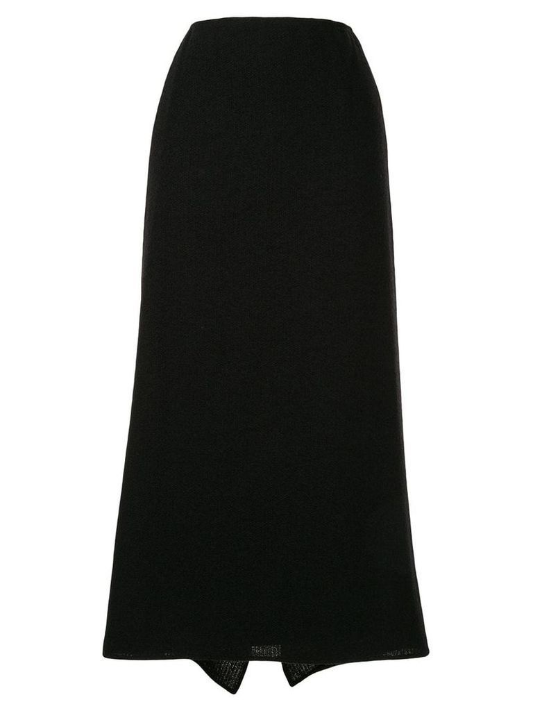 Chanel Pre-Owned long knitted skirt - Black